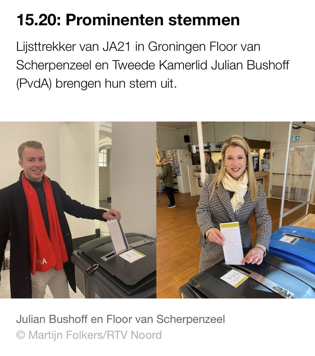 Ik heb zojuist gestemd, voor verandering, voor een beter Groningen. Mensen stem ook en roep iedereen op! Stem JA21 Groningen, lijst 19 #HetMoetEchtAnders  #JA21