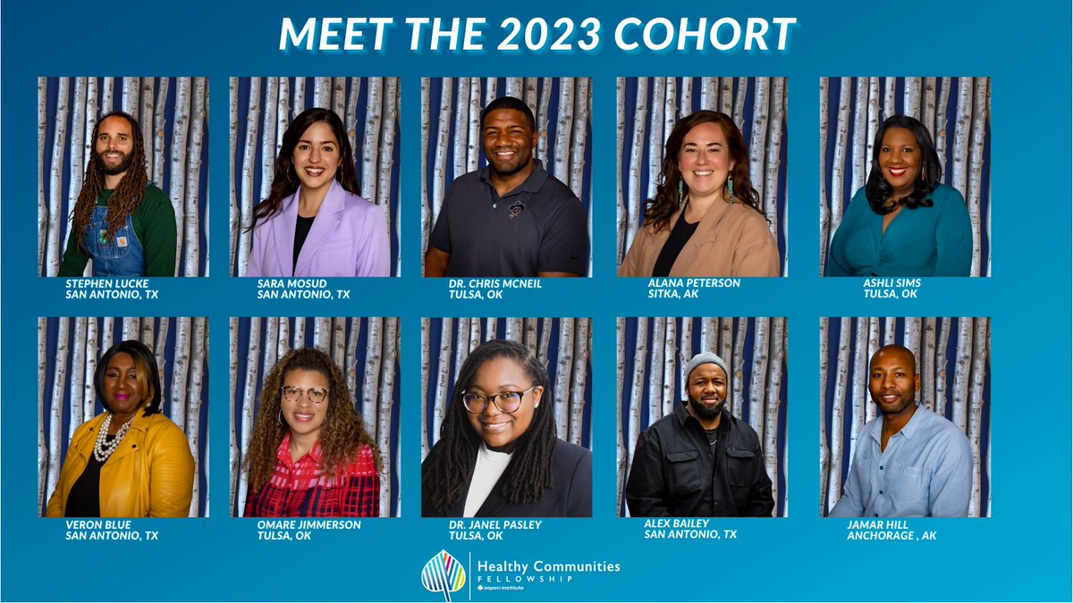 Welcome &amp; congratulations to the 2023 cohort of #HealthyCommunities Fellows! This fellowship equips frontline innovators with communication &amp; storytelling training to amplify their voices to build healthier communities 📢 🤝

Meet the 2023 class: aspenhc.org/fellows