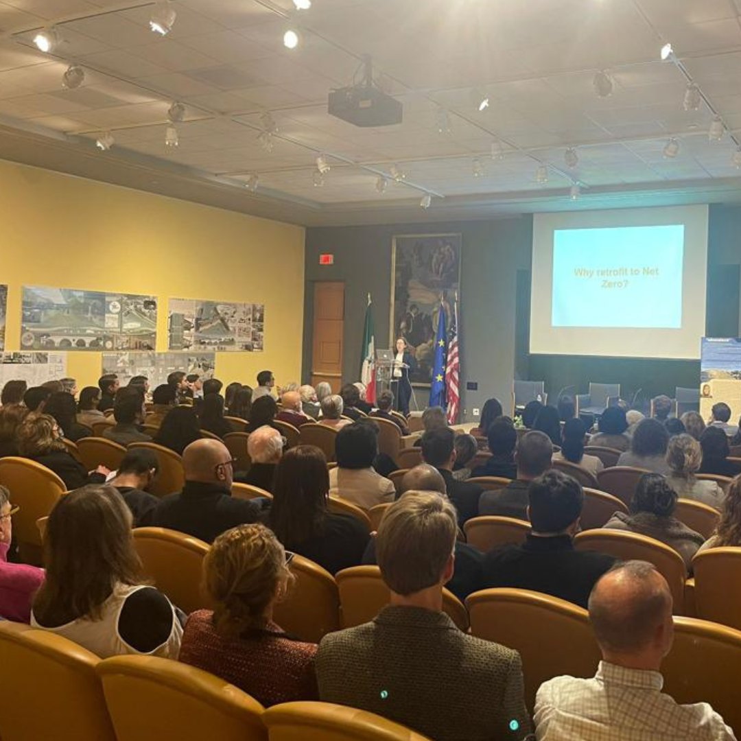 ItalyinUS's tweet photo. What an interesting evening celebrating #MadeInItaly design! 🇮🇹 We loved hearing from Design Ambassador @StefanoBoeri, decarb expert @v_bertelli and discovering work by @CatholicUniv architecture students. #IDD2023 #Innovation #Sustainability https://t.co/ad0B6AGRy8