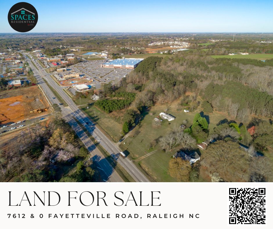 Spaces_NC's tweet photo. 9.4 Acres total, Prime land located along Fayetteville rd. in the Opportunity Zone business corridor. Currently zoned R-40 adjacent to new Costco shopping center, retail buildings and high density apartments. High traffic area ready for redevelopment. https://t.co/h2WkdLYmy9