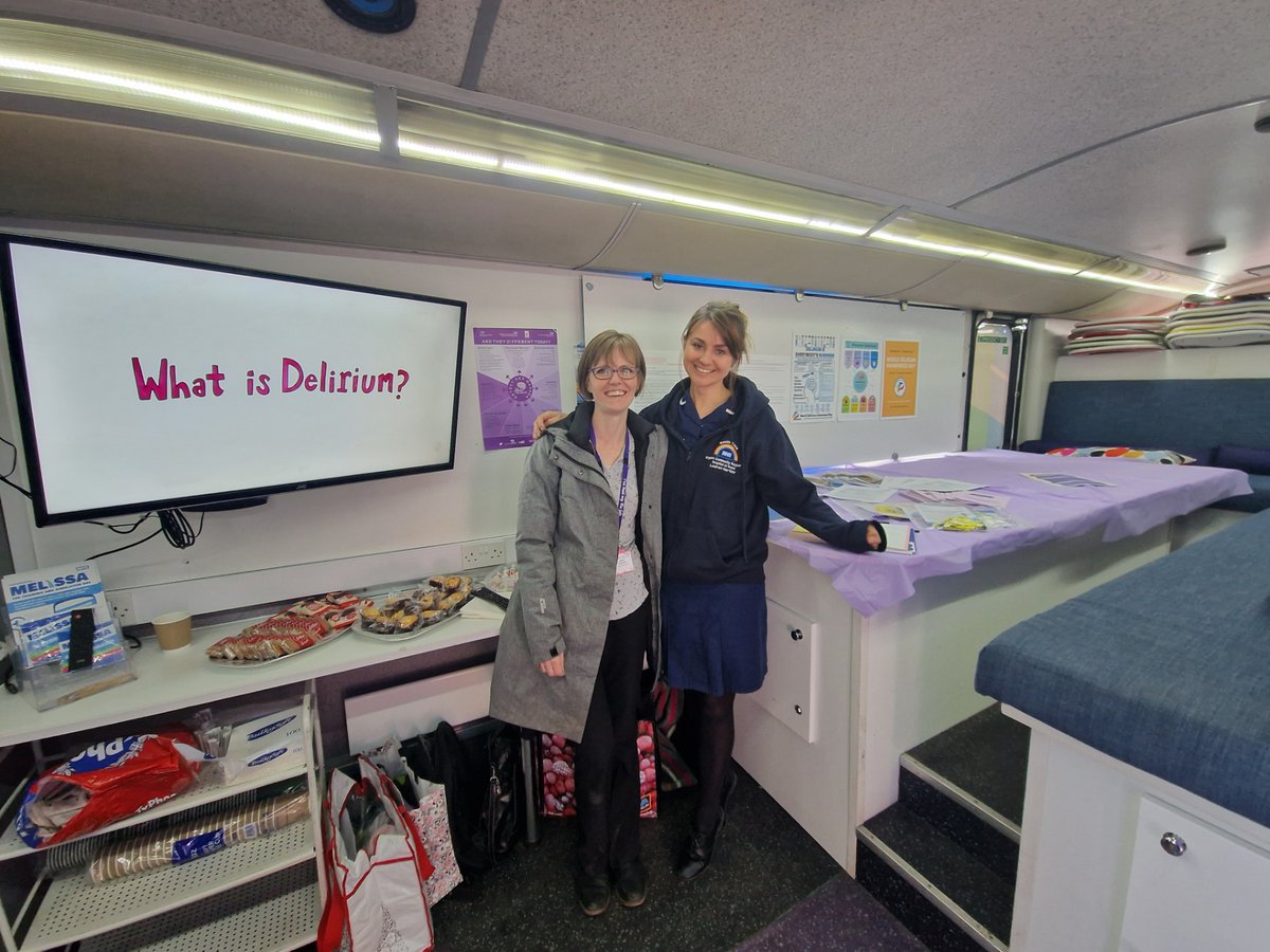 MADEinMelissa's tweet photo. #Melissa is supporting @SouthTees with this year's World Delirium Awareness Day.
ERIIC (our big brain) is at James Cook Hospital whilst the Melissa bus is here at the Friarage Hospital, Northallerton 🚌🧠

#WDAD23 @MADEinHEENE @STRIVEacademic https://t.co/Q6EZBc7WAX