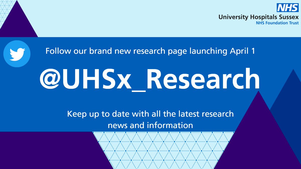 ✨Follow our new account @UHSx_Research #Research & #innovation news from across #Sussex from April 2023😍🧠🏅🫁🫀🦴👅👂🗣️👩‍🦼🦠 @UHSussex #Brighton #Worthing #Chichester #HaywardsHeath