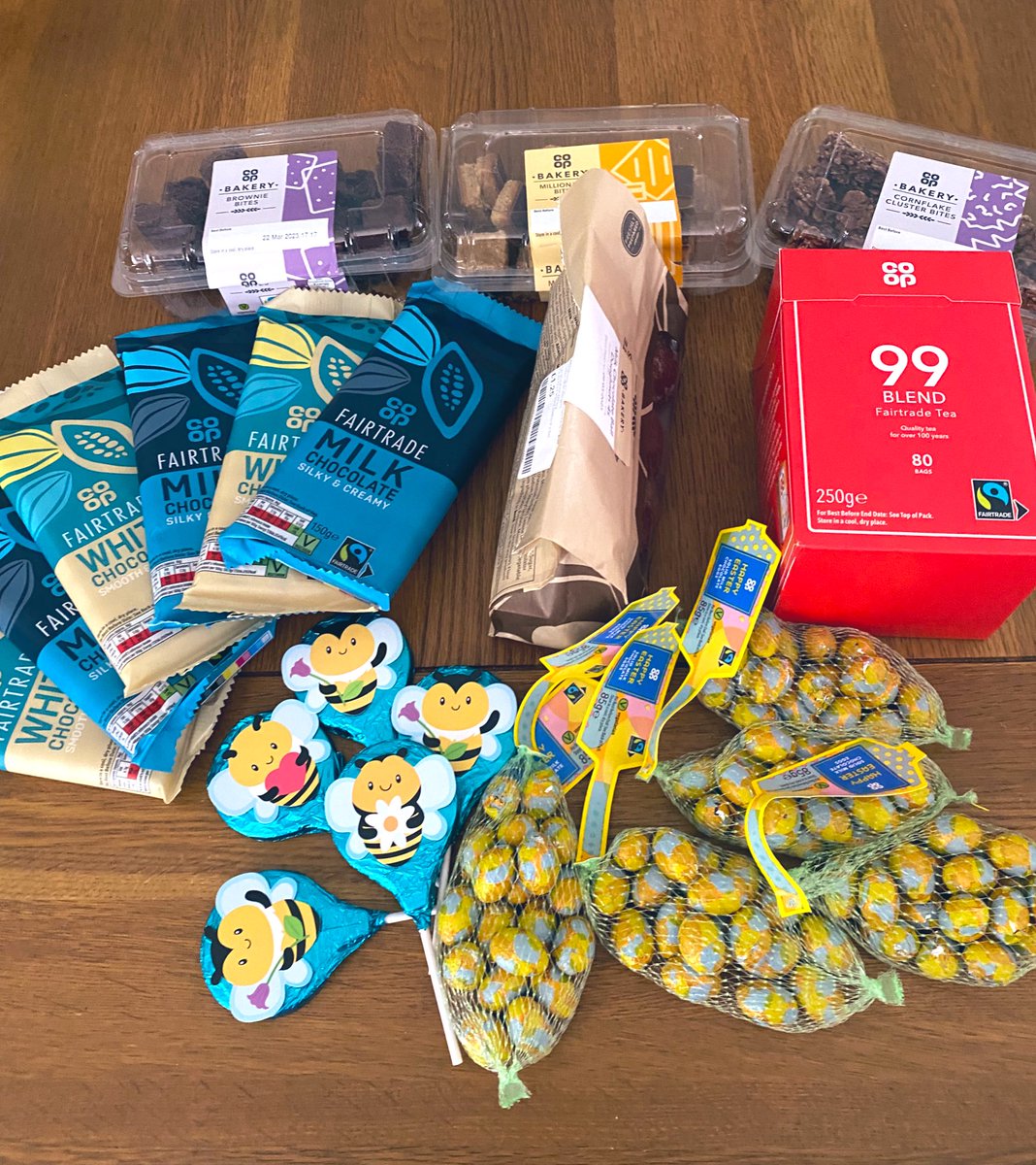 Thanks to <a href="/parlettt/">Toni Graham</a> <a href="/coopuk/">Co-op</a> for the donations for fair trade fortnight.  To date, they have been used as competition prizes, snacks for our Heads Up Ambassador meetings and and the mini eggs are to be given to a group of yr6 children who are studying  for SATs by our Ambassadors.