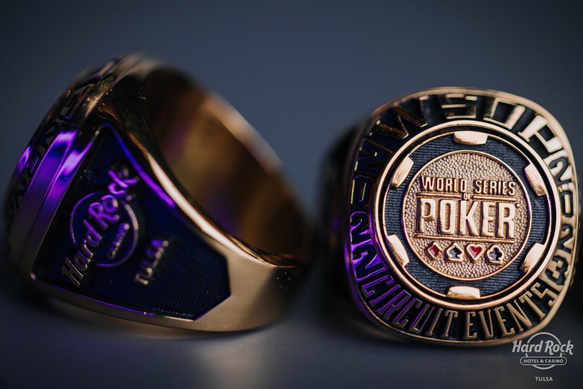 TulsaHardRock's tweet photo. Hardware that's easy on the eyes. 💍😍
WSOP continues at Hard Rock Tulsa...
Ring event #7 at 11 a.m. with a $400 buy-in No Limit Hold'em Double Stack!
📸: https://t.co/7meG8nXod3
#WSOP #WSOPTulsa #Poker https://t.co/Lo9S0ew7AU