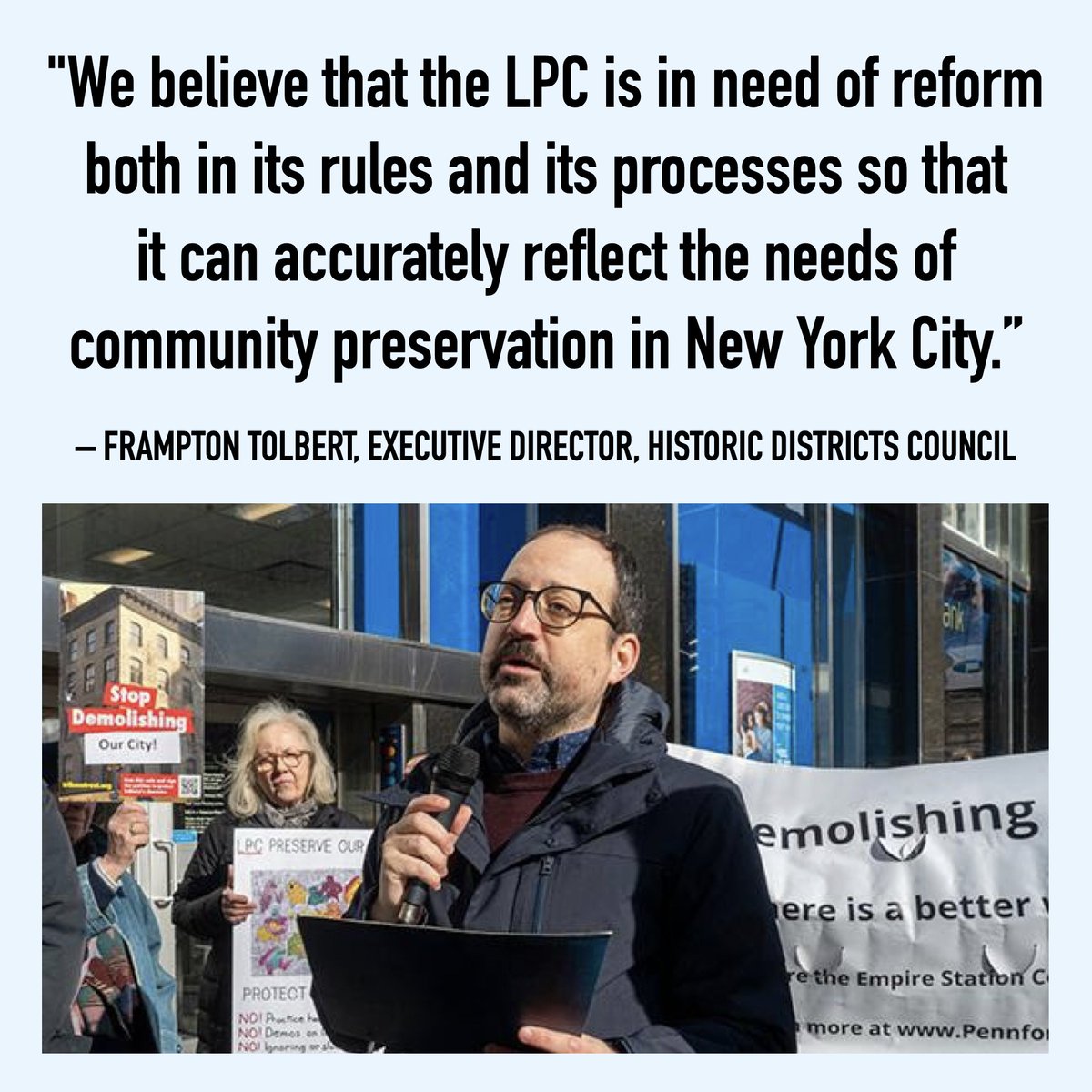 followmoneynyc's tweet photo. "We believe @nyclandmarks is in need of reform both in its rules and its processes so that it can accurately reflect the needs of community preservation in New York City." — Frampton Tolbert, Executive Director @hdcnyc. 🗞️ https://t.co/Y3Mlz2UMSu #ChangeLPC #NYClandmarks https://t.co/OSukwHUQLH