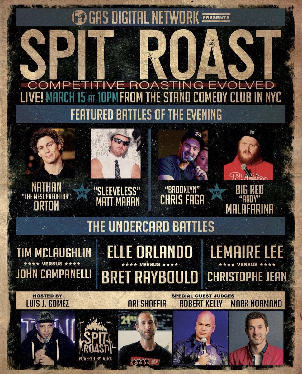 Luis J. Gomez on Twitter " SpitRoast returns tonight to TheStandNYC