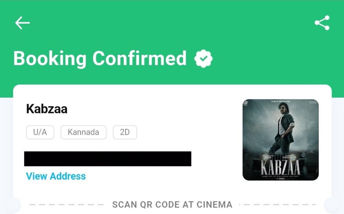 Our First Ticket to the #Kabzaa Giveaway Contest has been booked! 🥳

💥 Happy Watching @kumarliki 💥

#KabzaaFromMarch17 #FDFTGiveaway
#FDFT