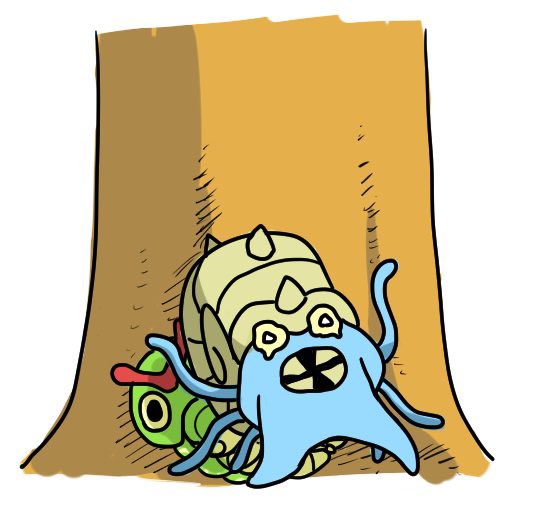 「昔描いたオムスターでも見て元気出すか… 」|いりじゃこのイラスト