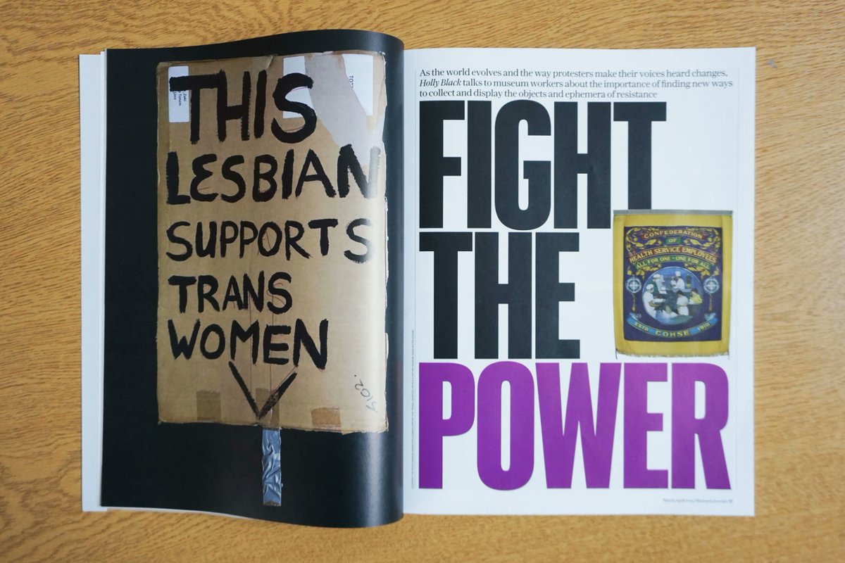 PeaceMuseumUK's tweet image. Could it be… an object from our collection on the cover of this month’s Museums Journal?? 📰  

Our Curator @lottiechester spoke to @MuseumsAssoc about how we document protest in our collection. It’s a pleasure to be featured alongside some other wonderful organisations! 😊