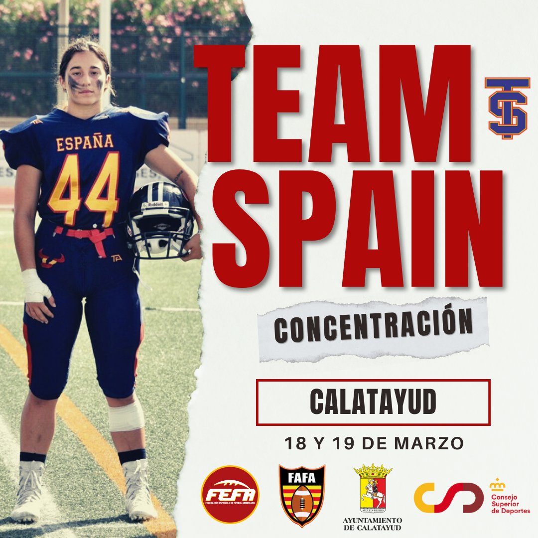 FEFA_Spain's tweet photo. 🏈 #TeamESP 🇪🇸
🚨 ¡¡LAS SELECCIONES ABSOLUTAS MASCULINA Y FEMENINA SE CONCENTRAN EN CALATAYUD!! 🚨
🔝 ¡Empezarán a preparar los partidos del Campeonato de Europa que jugarán este 2023! 
👇
https://t.co/FCmQB2Hq4s

#ConéctatealFootball🏈 @deportegob @live_vuvuzela @AytoCalatayud https://t.co/cZebQV1svf