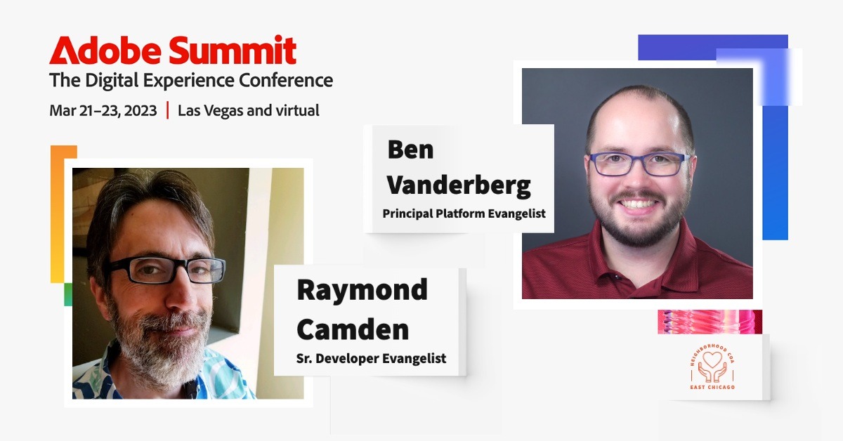 It is nice to finally speak in-person again at an Adobe conference. Ray and I will be speaking on Make Documents Work Harder: Better Viewing, Better Insights with Adobe Acrobat Services, #AEM, and #AdobeAnalytics. Come check it out and stop by the booth.