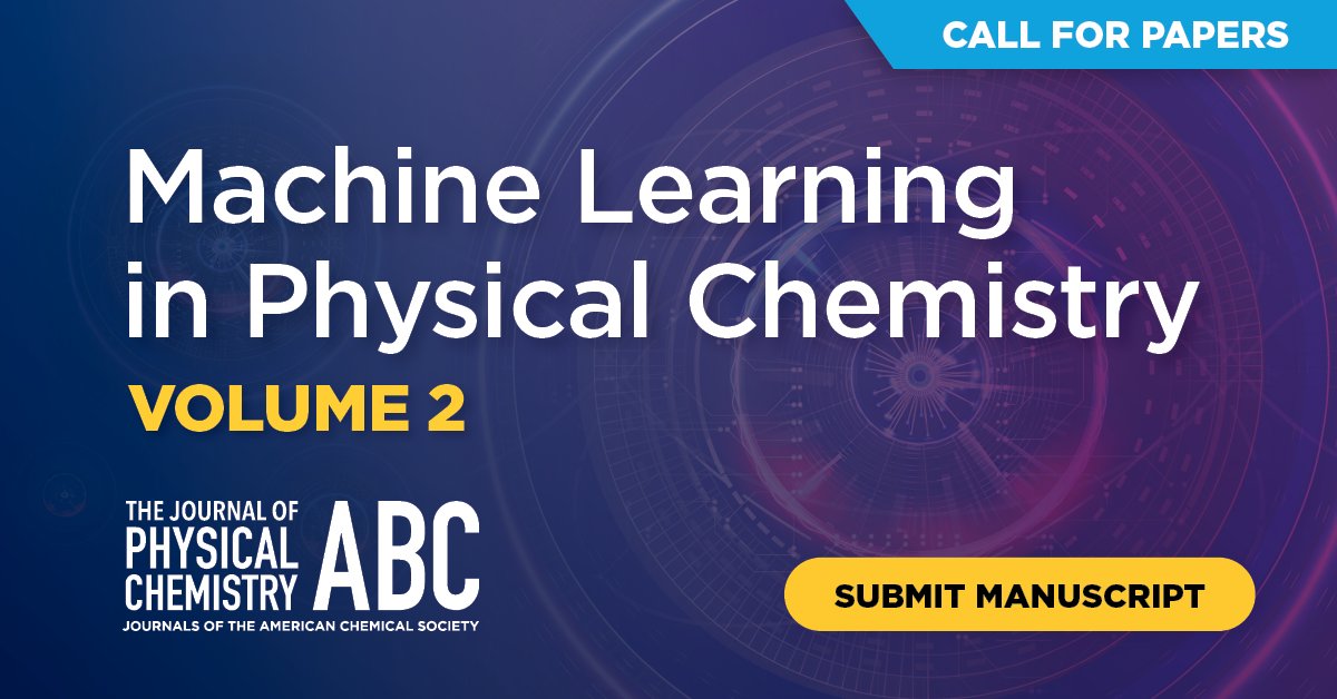 Call for Papers: Machine Learning in Physical Chemistry, Vol 2
This VSI will celebrate and promote exciting work at the interface of physical chemistry and #MachineLearning / #DataScience.
Guest Editors: <a href="/JimPfaendtner/">Jim Pfaendtner</a> @FergLab
Submit by: Aug. 31, 2023
🔗go.acs.org/4bJ