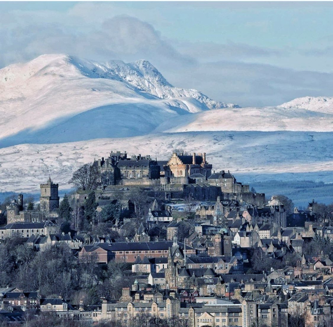 My beautiful city, Stirling. What a spectacular view when the snow lands on the Stuc a Chroin. <a href="/VisitScotland/">VisitScotland</a> <a href="/BeingScots/">Being Scottish</a> <a href="/stirlingcastle/">Stirling Castle</a> <a href="/BBCpictures/">BBC Pictures</a> <a href="/BBCScotWeather/">BBC Scotland Weather</a> <a href="/TheScotsman/">The Scotsman</a> <a href="/ScotsMagazine/">ScotsMagazine</a> <a href="/Scottish_Banner/">The Scottish Banner</a> <a href="/StirUni/">University of Stirling</a> <a href="/StirObserver/">Stirling Observer</a> <a href="/StormHour/">#StormHour</a> <a href="/smithmuseum/">The Stirling Smith</a>
