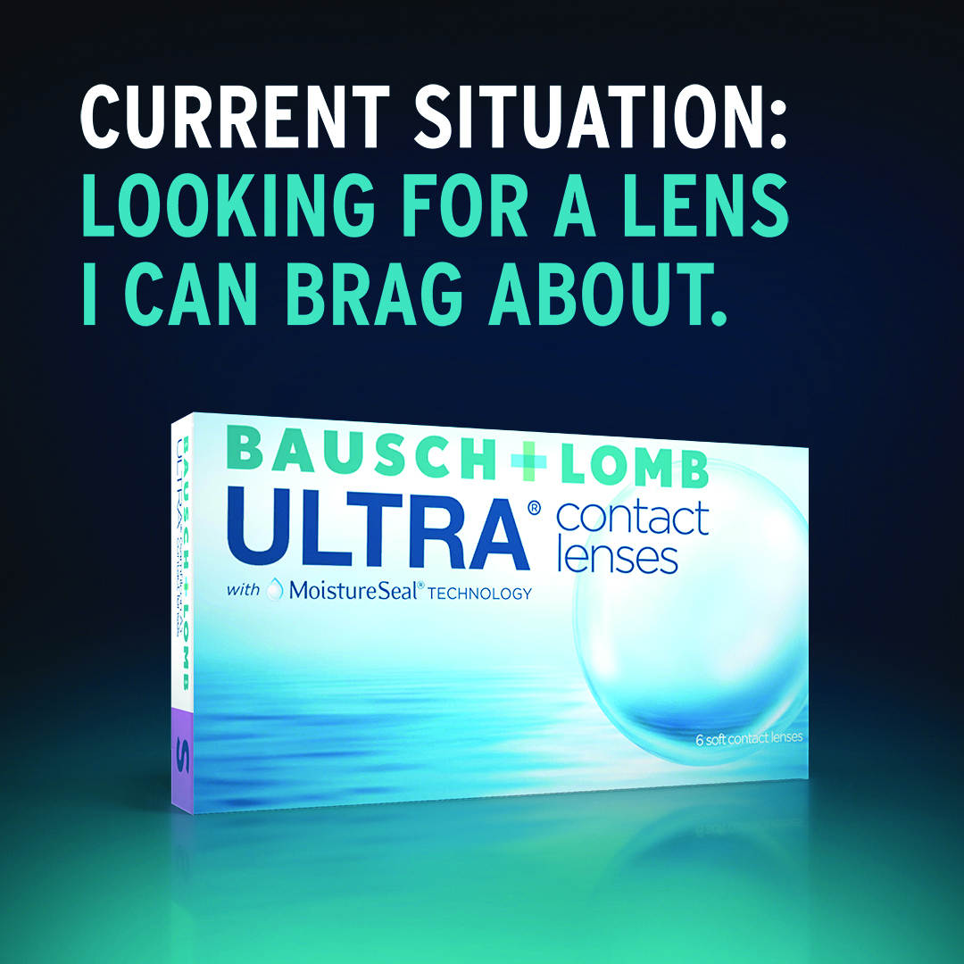 #WellnessWednesday: 
Try the contact lenses that give you 16 hours of moisture.* Make an appointment with @visionoptique to try Bausch + Lomb ULTRA® contact lenses.

*Based on a laboratory study.