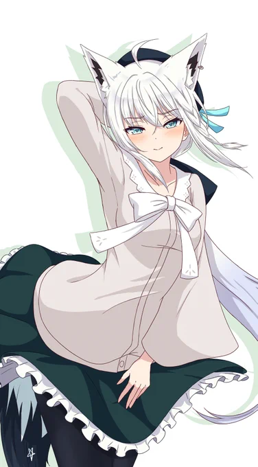 #絵フブキ 今日は風が騒がしいんじゃいっ…… 