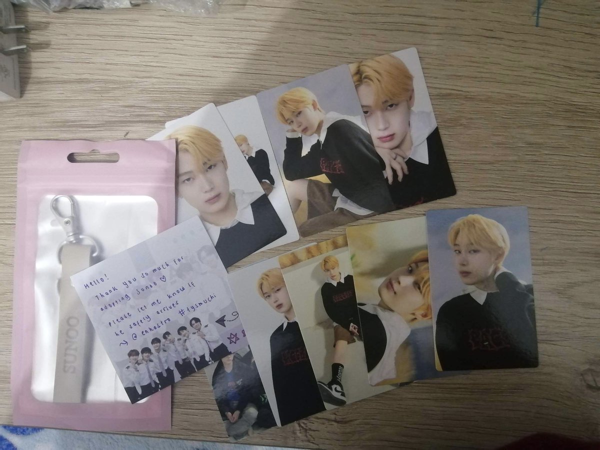 delicatesunoo's tweet photo. Λ ΰΌ #delicatemails β‘ βqΛ
π: @enhastro
superrrr late feedback bc i got busy π
my sunoo trading card set came home safely and well-packaged. super duper love the freebie talagaaaa π thank you for letting me have these π
#tysmuchi https://t.co/LVzcusP146