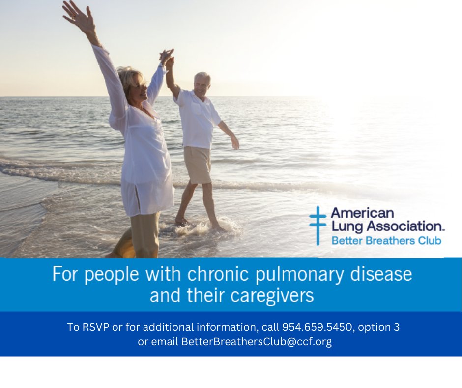 Join our free Better Breathers #pulmonarydisease support group on Monday, Mar. 20 at 5 p.m. for a virtual meeting to learn about #COPD and COVID-19.

📅 Click our link in bio for all 2023 meeting dates and topics. cle.clinic/3XazzZm