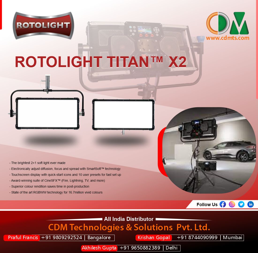 CDMTS's tweet photo. ROTOLIGHT TITAN™ X2
.
.
.
#rotolight #professionallighting #professionallights #profesionalproducts #studio #studiolighting #studiolight #StudioProducts #studioequipment #lightsetup #lightset #rotolights #rotolighttitan #cdmts #cdmtechnologies #cdmgroup https://t.co/rkIIIWBCnR