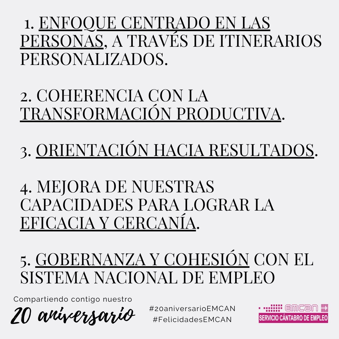 Y nuestros objetivos estratégicos:

1⃣ Enfoque centrado en las personas: itinerarios personalizados
2⃣ Coherencia con la transformación productiva
3⃣ Orientación hacia resultados
4⃣ Mejora de capacidades para lograr eficacia y cercanía
5⃣ Gobernanza y cohesión con el SNE