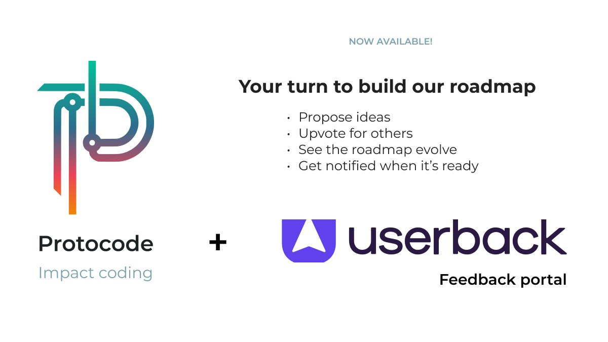 ProtocodeTech's tweet image. We are really excited to offer to our customers the power to drive our product roadmap 🔥

protocode.ideas.userback.io