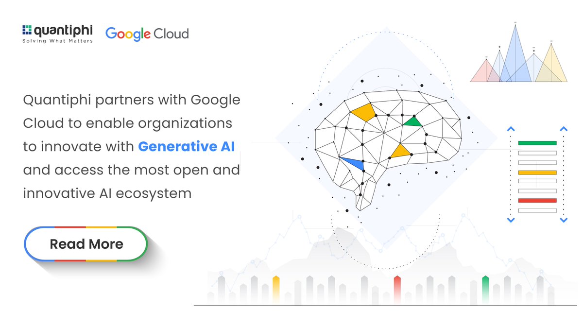 Quantiphi's tweet photo. #Quantiphi is proud to partner with @googlecloud in applying new #GenerativeAI capabilities to solve industry-specific challenges and help enterprises build generative #AI into their products and everyday business processes. Know more: https://t.co/I8epV9x4GI

#SolvingWhatMatters https://t.co/UbTG6ojSWu