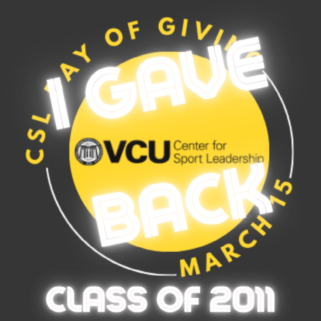Happy to give back to the program that provided me a wonderful education and a start in the sports industry. I hope my gift helps impact future students positively. @CSLatVCU #CSLNetwork
