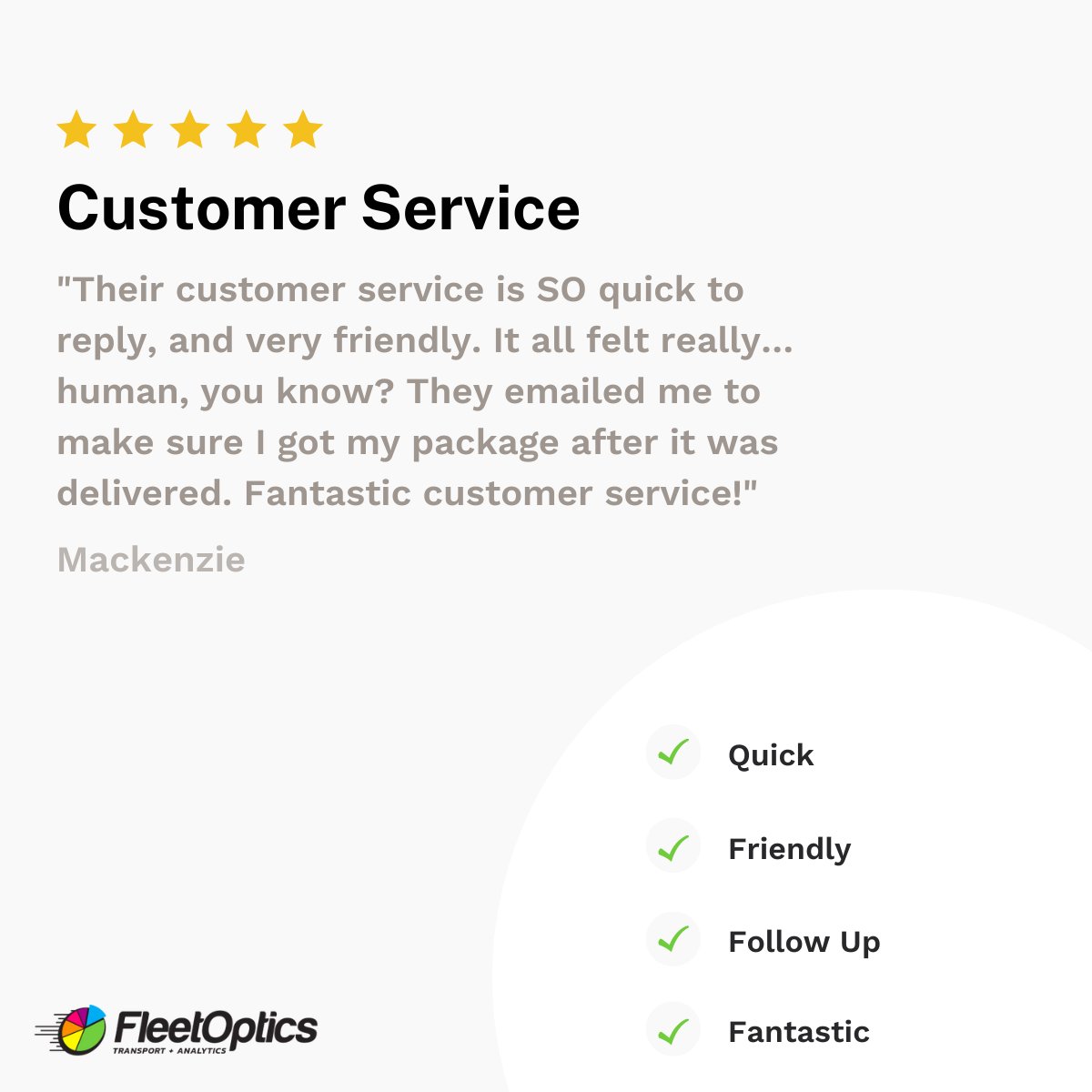 With prompt responses to your customers from our customer service team, we’re able to quickly and efficiently find the best solution to their inquiry for a successful delivery right on the spot.