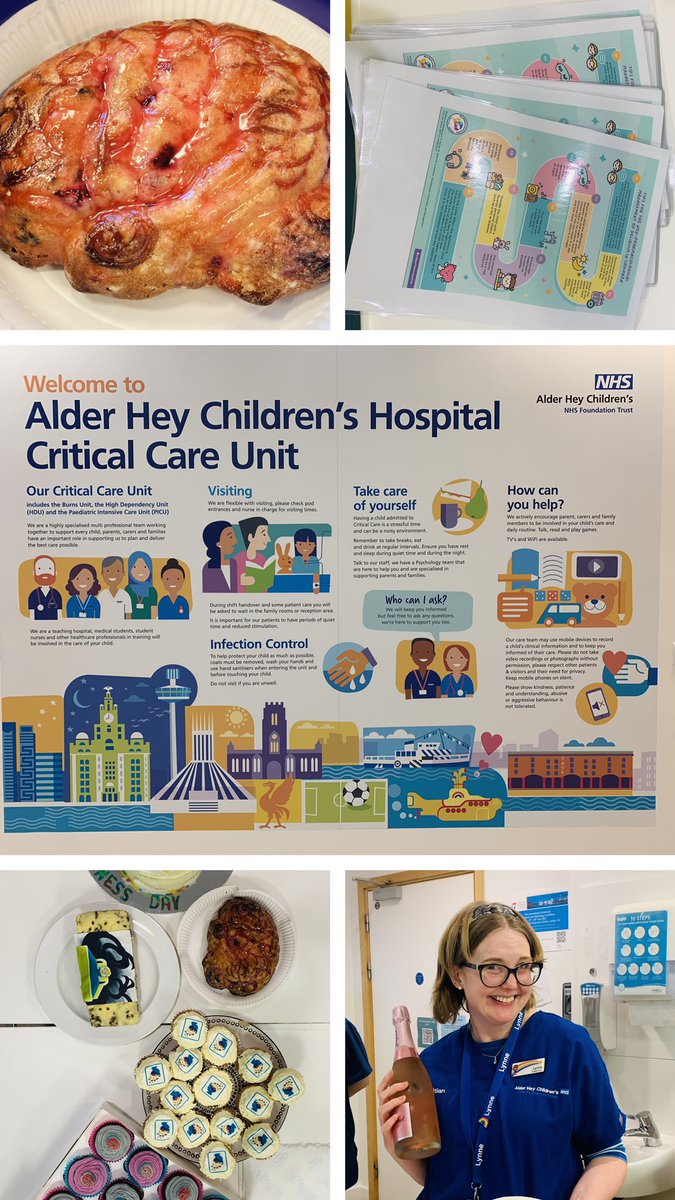 @lynnelatten wins the delirium bake-off on PICU for her brain cake to raise awareness of paediatric delirium #WDAD23 @AlderHeyCharity @AlderHey