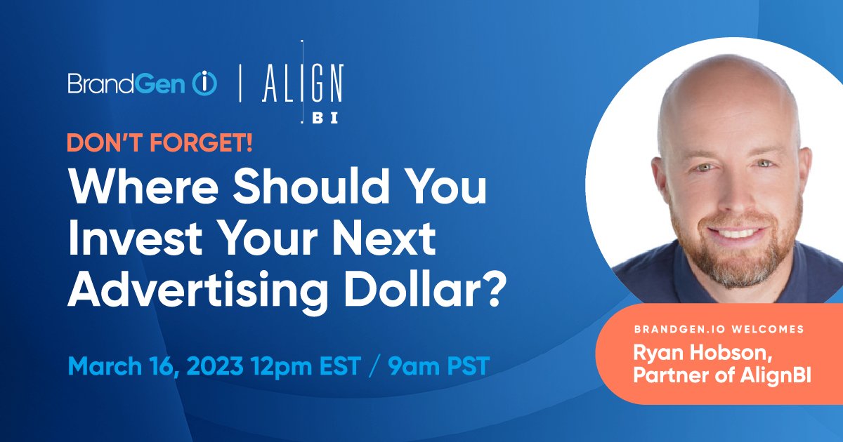 AlexMoore100's tweet photo. Join our free webinar, "Where Should You Invest Your Next Advertising Dollar?", on March 16, 12PM EST / 9AM PST to discover a powerful model that can guide your investments to drive real business results for you and your clients.

Register here: https://t.co/uPcUOsdIz3 https://t.co/Sq98b0OmIT