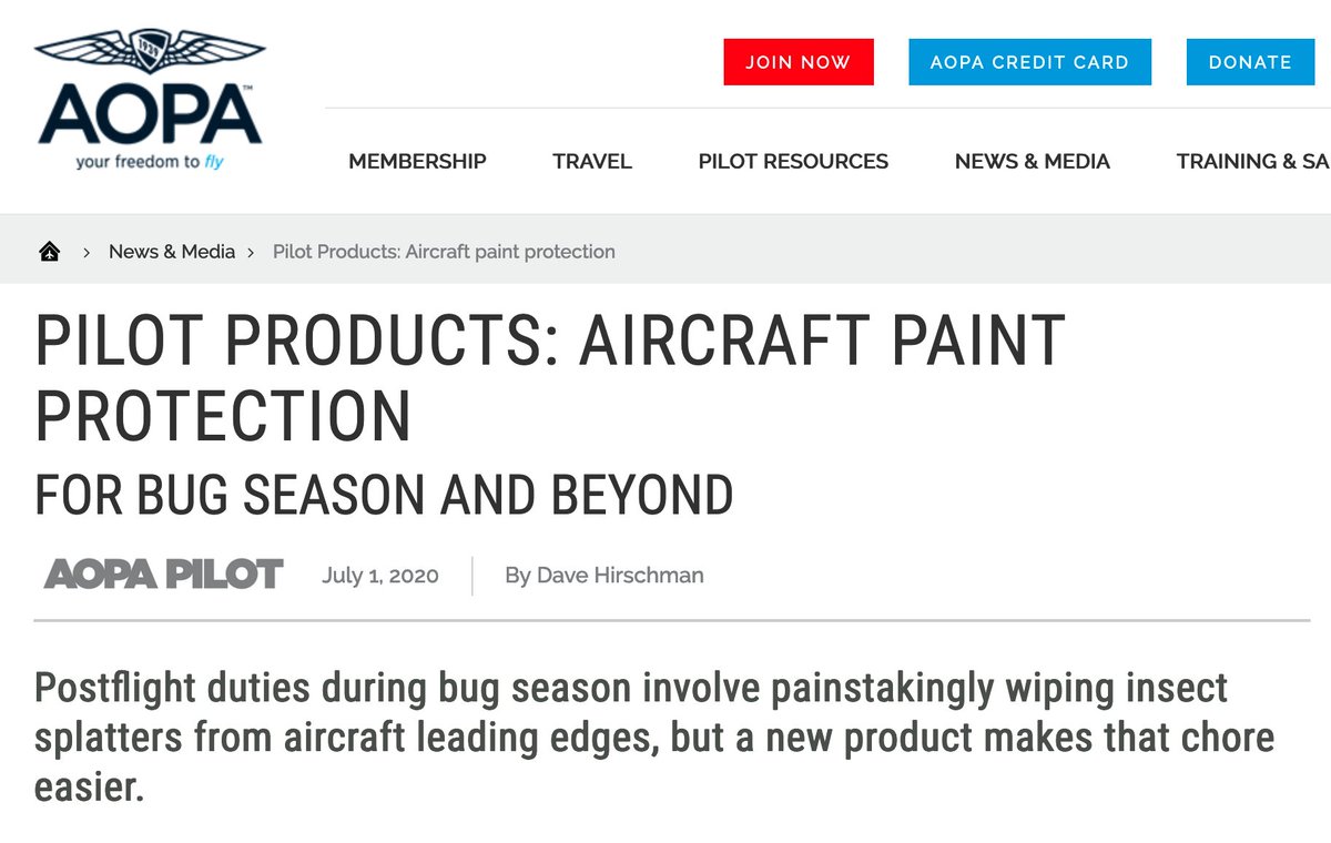 ToughguardL's tweet photo. Pilot Products: Aircraft paint protection For bug season and beyond

✈️ 💕#aircraftpaint #paintprotection https://t.co/I9ZQC9GeH4