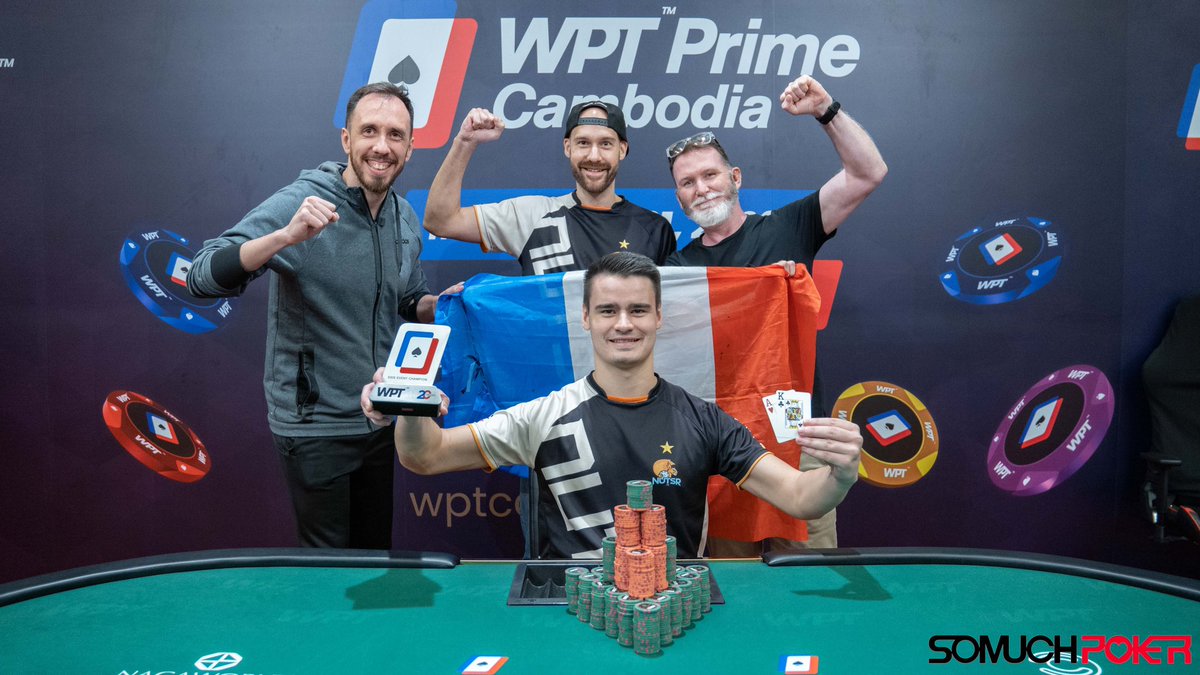🏆🏆 UNE TEAM DE CHAMPION 🏆🏆
Olux remporte le Super High Roller 5300$ sur ces WPT Prime Cambodge, soit 91520$ 😱 Il ramène à son tour un nouveau trophée sous nos couleurs ! Une belle entrée en matière avant Vegas 🤩 Et vive la team pro NutsR Cambodge ! 🐿️🇰🇭