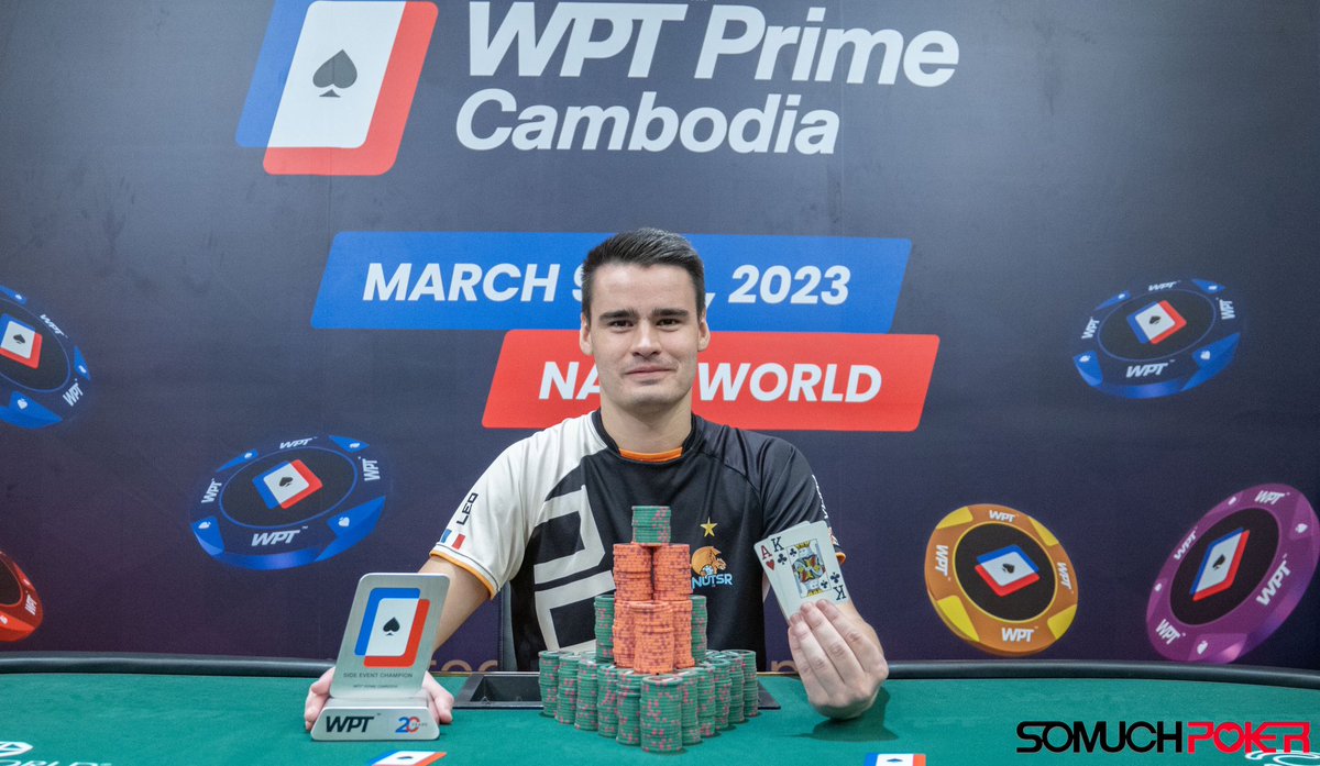 NutsrPoker's tweet photo. 🏆🏆 UNE TEAM DE CHAMPION 🏆🏆
Olux remporte le Super High Roller 5300$ sur ces WPT Prime Cambodge, soit 91520$ 😱 Il ramène à son tour un nouveau trophée sous nos couleurs ! Une belle entrée en matière avant Vegas 🤩 Et vive la team pro NutsR Cambodge ! 🐿️🇰🇭 https://t.co/ZUZeDEmle0