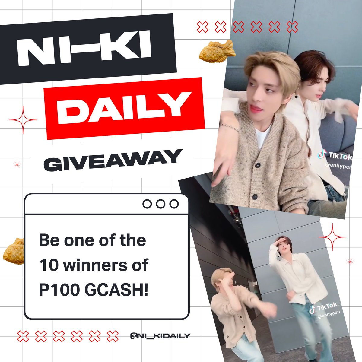 ni_kidaily's tweet photo. 𝙊𝙪𝙧 𝙉𝙞𝙨𝙝𝙞𝙢𝙪𝙧𝙖 𝙍𝙞𝙠𝙞 𝙘𝙖𝙢𝙚 𝙝𝙤𝙢𝙚! Ni-ki Daily celebrates this w/ a GIVEAWAY

10 lucky winners of P100 Gcash 🤩😉

Mechanics: 
🐆 Follow us
🐆 Like &amp; RT this twt
🐆 Ends: Mar 22 

#ENHYPEN_NI_Kl #엔하이픈_니키
#니키 #이픈이들_얼굴만_봐도_월요일_순삭 #Ni_KiDaily https://t.co/y5mYimv5vp