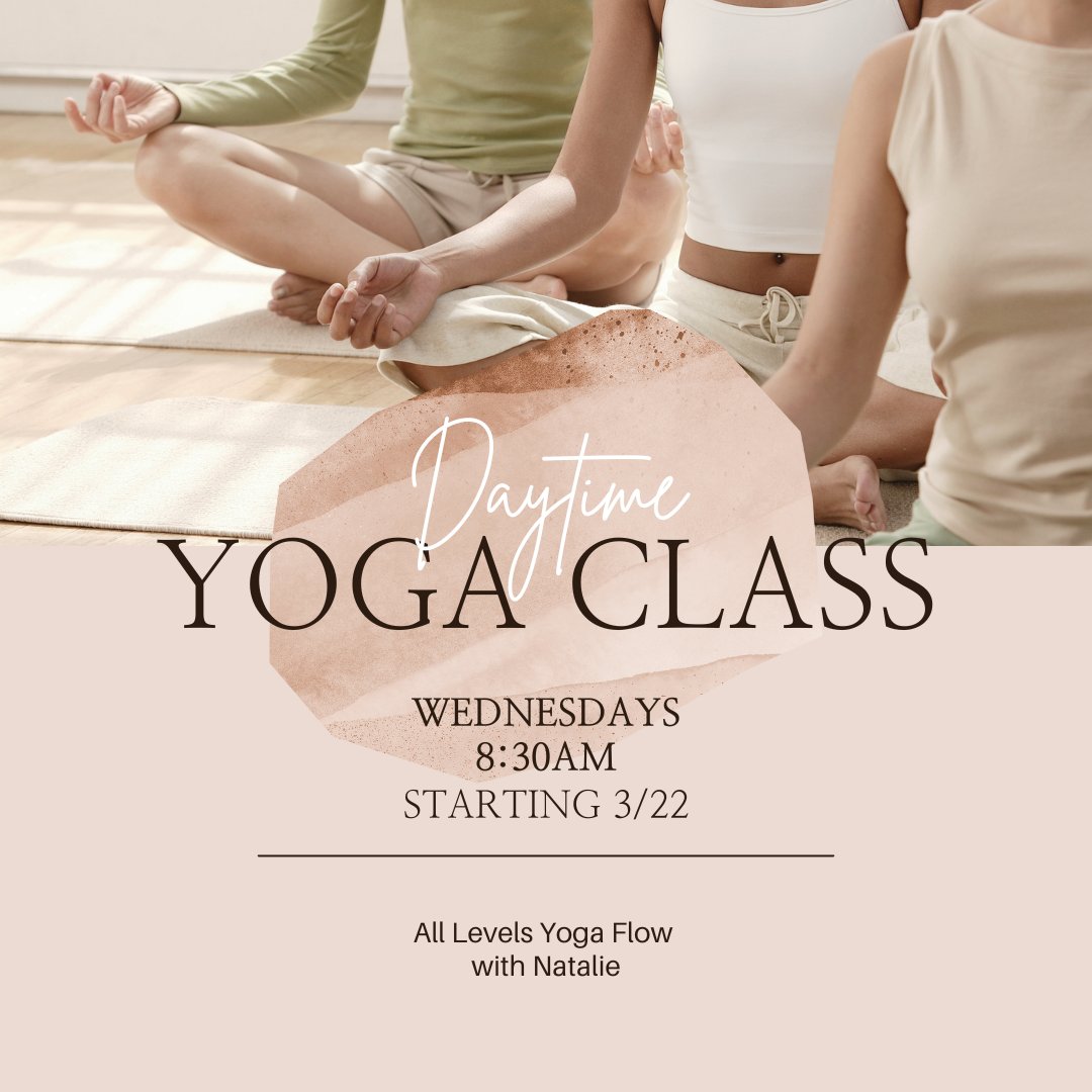 InnerStrengthFS's tweet photo. Daytime Yoga is BACK!!! - https://t.co/EbeUQgaHrH https://t.co/30ENyN656U