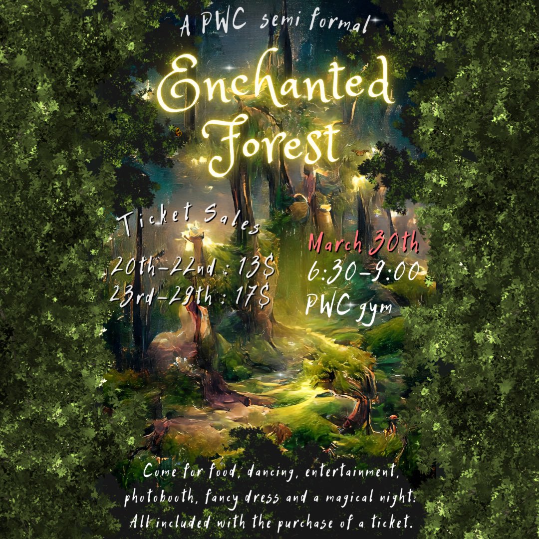 Our semi formal date has changed! We are now holding it March 30th. Check the poster to see when you can buy your tickets!