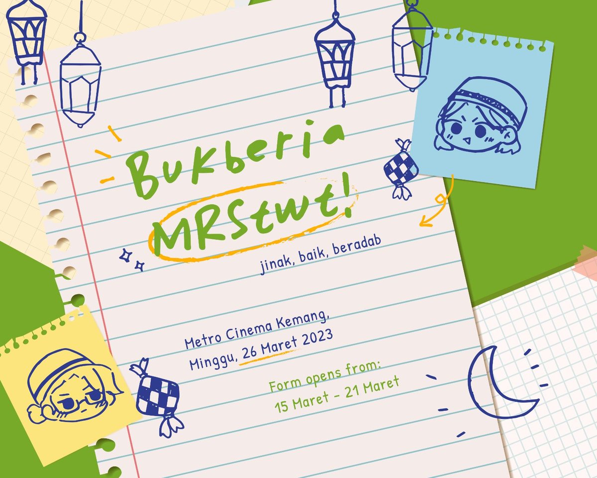 [OPEN REGISTRATION: Bukberia MRStwt! 📌JKT]

Pengen karaoke dan kangen seru-seruan bareng komplotan lagi? Yuk ikut karaoke bareng dan buka bersama komplotan di link ini >> forms.gle/2mETT8izivAEgd…