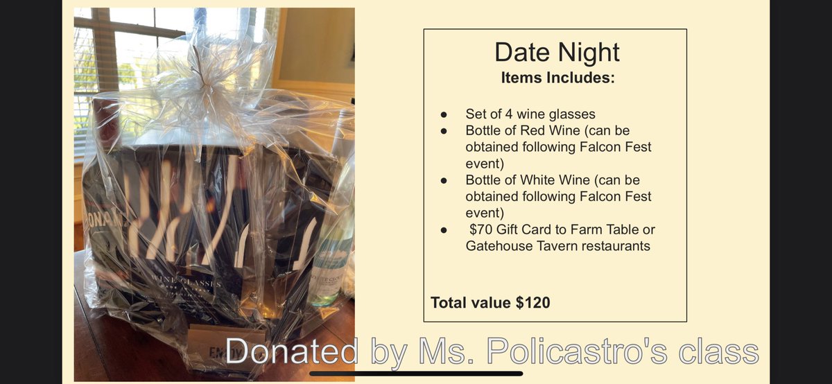 Check out these baskets for falcon fest!