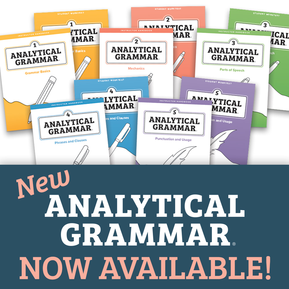 AnalyticalGram's tweet image. We’re excited to finally launch our updated #AnalyticalGrammar program! Analytical Grammar is a comprehensive grammar curriculum to enhance your students’ language skills. Learn more at bit.ly/3JH1Bb5!