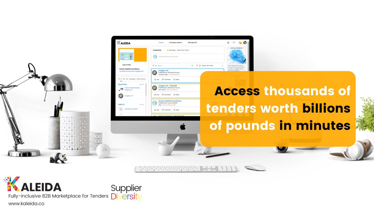 Join Kaleida today. We help small business owners sell their services to large corporations to earn more profits and grow their business. Kaleida.co 

#smallbusiness #smallbusinessuk 
#Womenownedbusiness #blackownedbusiness
#Igbtqowned #disabledownedbusiness #startup