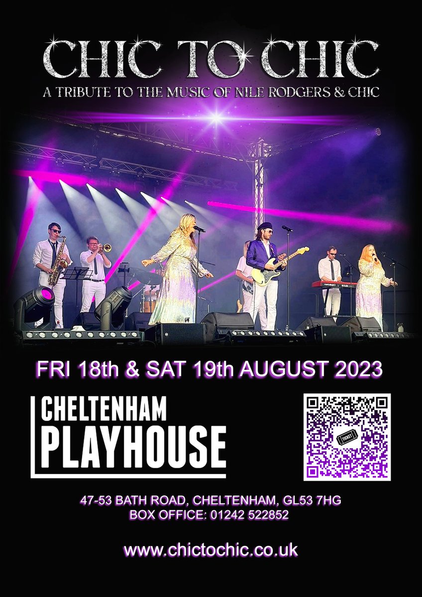 ChictoChicTrib's tweet photo. **NEW SHOW ALERT**
CHELTENHAM! We're playing TWO shows at the @Cheltenhamplayhouse in August, Tkts are on sale now!
#chictributeshow #nilerodgersandchictribute #chictributeband #disco #goodtimes #funk #cheltenham #cheltenhamplayhouse #nilerodgers  #nilerodgersandchic #chictochic https://t.co/cJn00jJQte