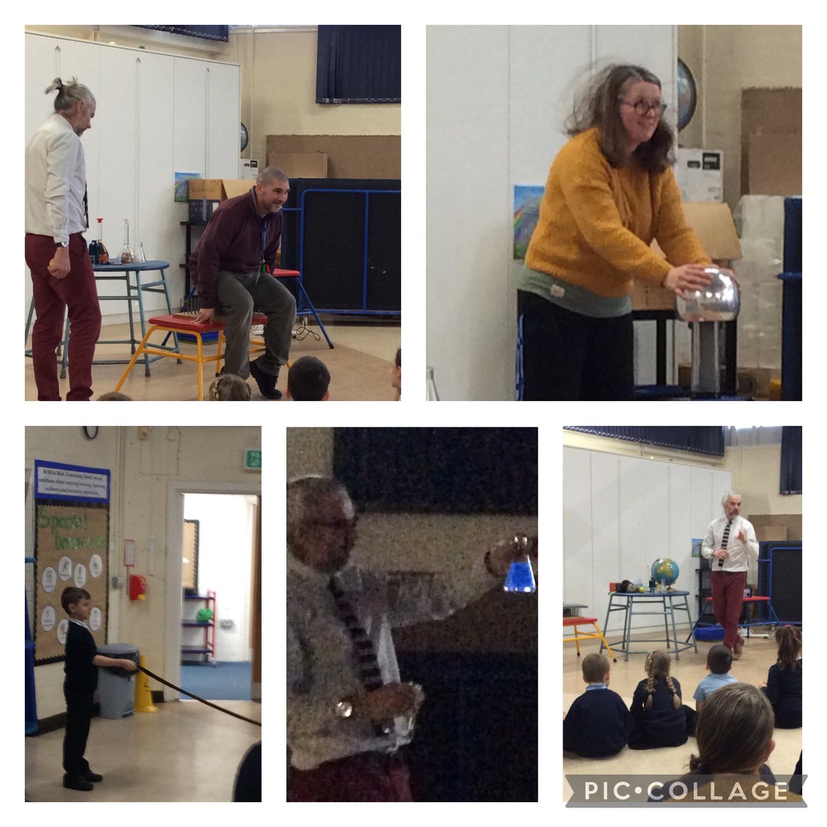 An awe-inspiring and positive experience was had by all yesterday when Mr. Tabernor <a href="/OgdenTrustTMBC/">Ogden Tameside Partnership</a> led our science assembly <a href="/ScienceWeekUK/">British Science Week</a> Many thanks to the volunteers: <a href="/MsSteeleWB/">Ms Steele</a> <a href="/MrsBMistry/">Bindya Mistry</a> who received static shocks and Mr Keeble who sat on a bed of nails ! <a href="/wild_bank/">The Wild Bank</a>