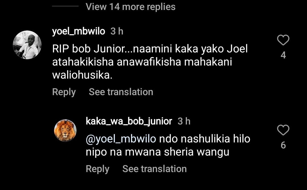 mbaraka_sameer's tweet photo. Wanangu wa Twitter mnasubiri nini sasa,  huko serengeti hali si shwari. Tayari kaka yake #bobjunior anataka kuwapeleka mahakamani woliomuua kaka yake.@rollymsouth @spana_Konki @CypherSmitRowe https://t.co/zIT3IEcxMI