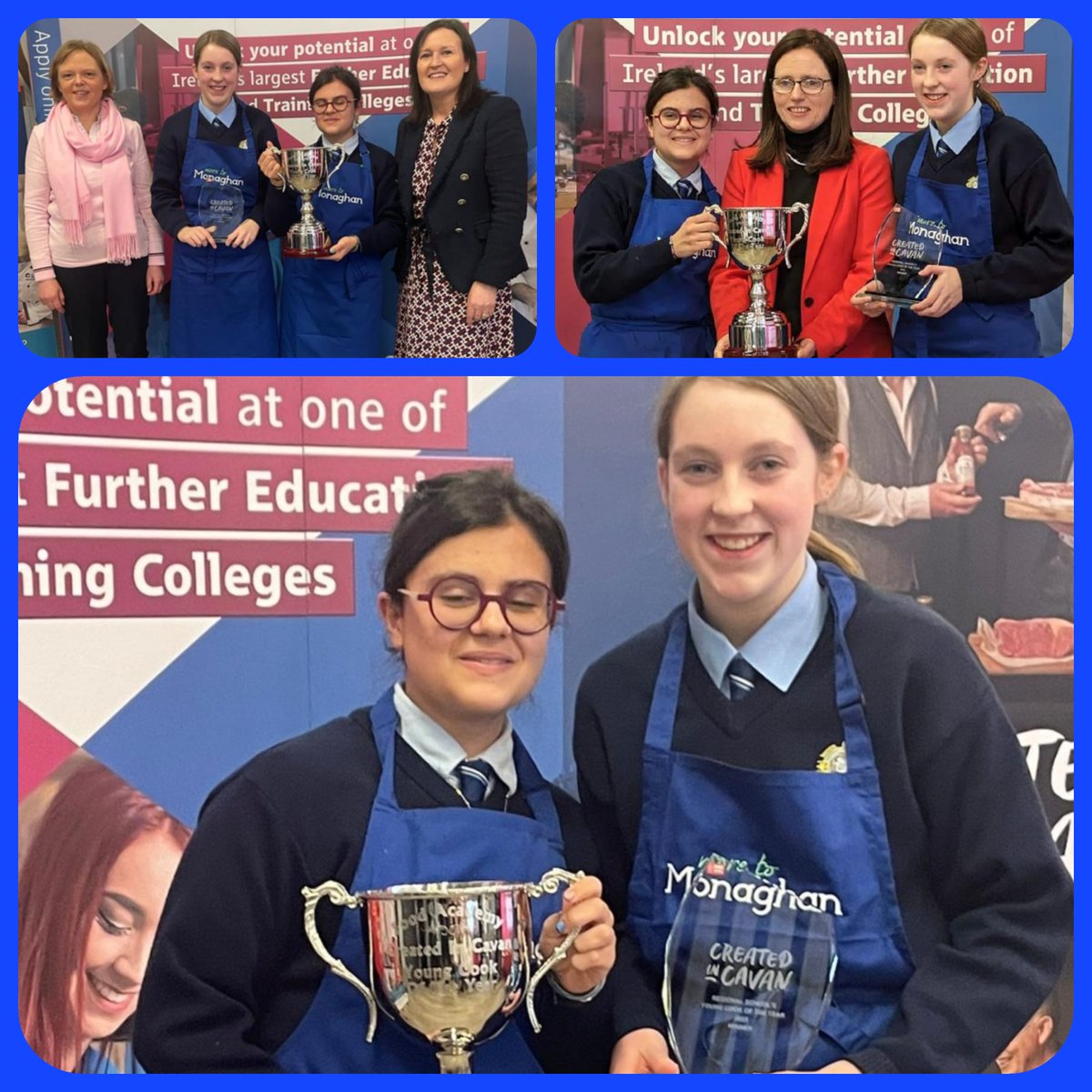 We are so proud of Inver College students, Emma Hernandez and Sarah Callinan who were awarded the prestigious title, Young Cook of the Year, regional competition winners today.  👩‍🍳  🍴 🏅👏 👏 
#homeeconomics #ETBEthos 
#StrongerTogether #c