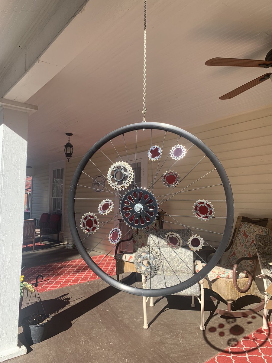 Bridge2Sports's tweet photo. 👁️ views from the office!

The porch has new adornments, two stained glass wheels 🛞 from She Shed Stained Glass!

Come visit us! Give us a call, email, or follow to learn more about what we have to offer at Bridge 2 Sports.

#challengingperceptions https://t.co/2T48JHZKDS