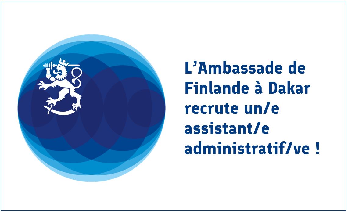 Finland_Senegal's tweet photo. 📣 L'Ambassade de #Finlande cherche un nouveau membre dynamique pour sa petite équipe !
🗓 Date limite des candidatures : 29/3/2023
👉 https://t.co/wXlVN37Vfk
#recrutement #emploi #Sénégal https://t.co/HK6nEyWDXS