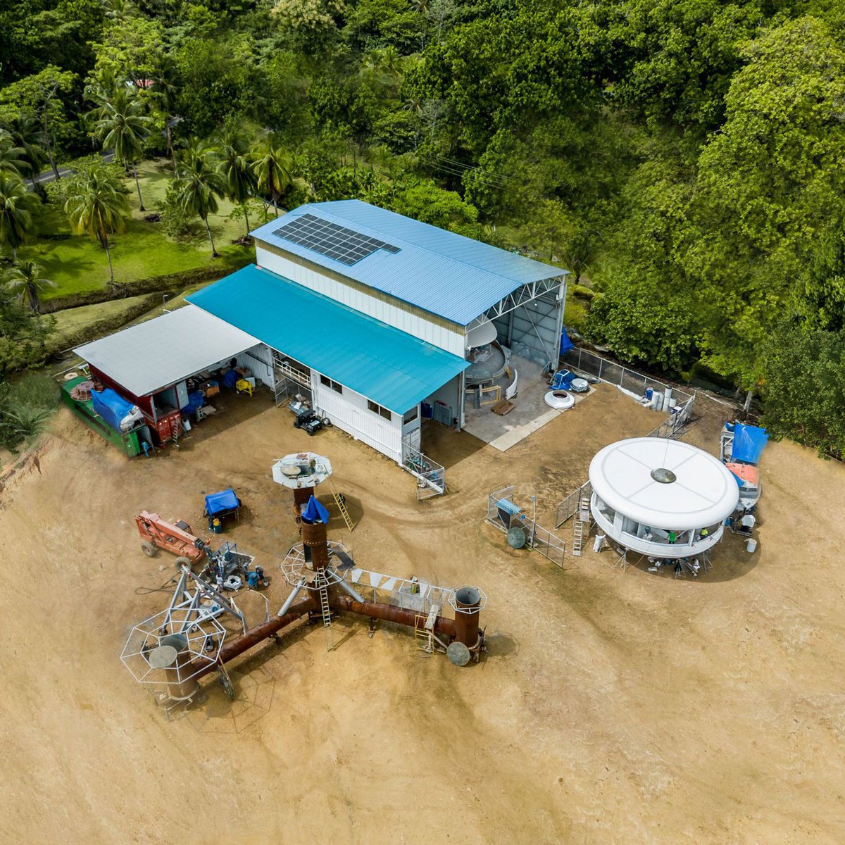 OceanBuilders's tweet photo. The Ocean Builders factory is where the magic happens! Our crew works every day here in Linton Bay, Panama to bring the SeaPod to life. Our location gives us easy access to the bay so that we can launch our homes as soon as they are built! #oceanbuilders #seapod #panama https://t.co/ae2ix1qMeG