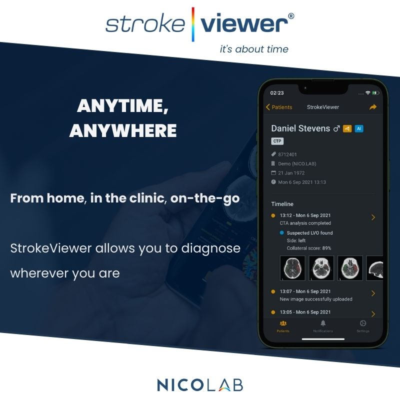 Nicolab_AI's tweet photo. With #StrokeViewer's mobile DICOM viewer certified for diagnostic use: physicians can diagnose #stroke patients from home (or on the go) via their devices, saving critical Time-To-Treatment.🧠

StrokeViewer: a solution for #physicians by physicians!🏥

👇
https://t.co/dKWr5U9xmG https://t.co/odfG9J0PAa