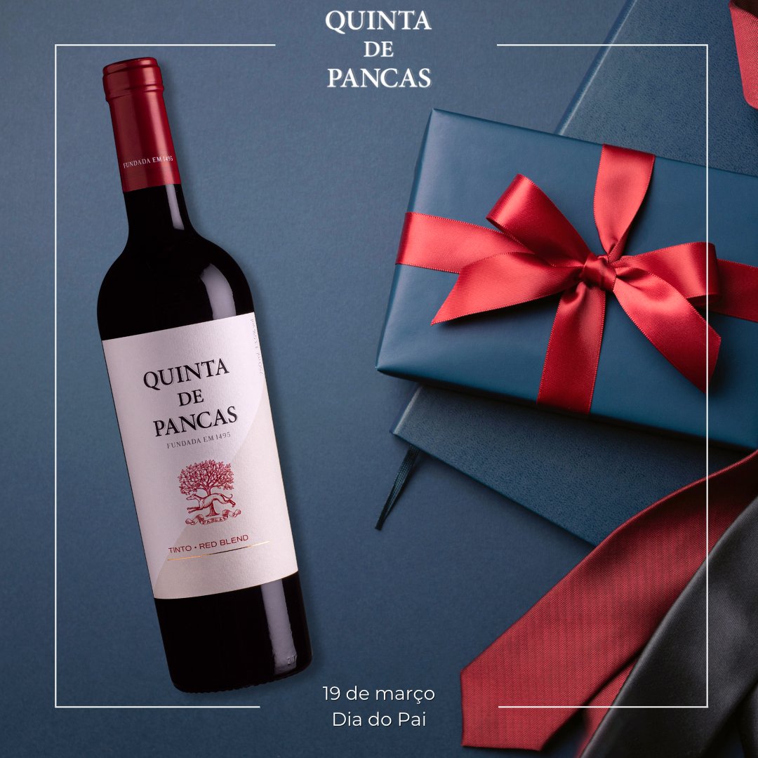 QuintaDePancas's tweet photo. This #FathersDay, raise a glass to the hero of your life with a good #QuintaDePancas wine! But be careful, he might want you to give him the bottle as a gift 😉🍷

#wine #lisbonwines #winesofportugal #tejowines https://t.co/UAXoWEH651