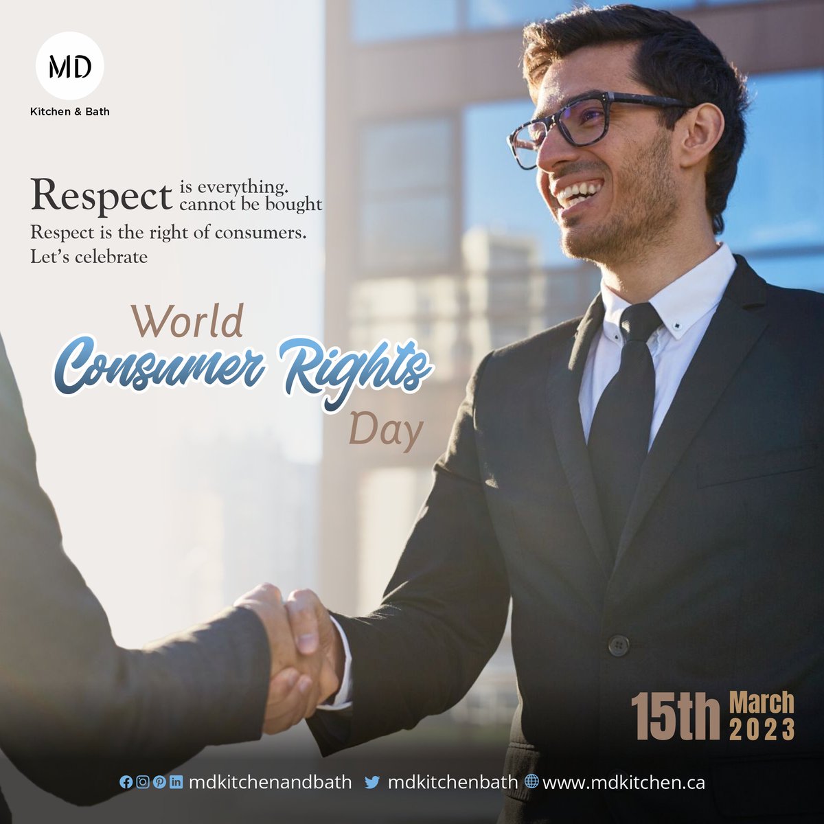 MDKitchenBath's tweet photo. "Consumer have rights. MD Kitchen and Bath has been serving consumers for over 15 years."
.
.
https://t.co/qsV1X5MV7t
https://t.co/4YuKErFRoO
.
#ConsumerRightsDay
#ConsumerRights
#ConsumerDay
#Consumer
#CanadaConsumer
#OntarioConsumer
#KitchenConsumer
#MDKitchenandBath https://t.co/KCQcJAXPI5