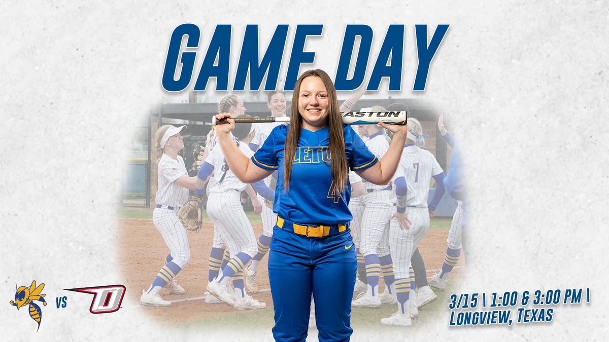 LETUAthletics's tweet photo. BEAUTIFUL DAY FOR TWO ☀️

@LETUSoftball back home for two games this afternoon!

🆚 Oneonta 
📍 Joyce Family Athletic Village
⏰ 1:00 PM (DH)
🎥/📈 https://t.co/lkt2RDC30h

#FearTheSting #d3sb https://t.co/ynCbd7yZNI